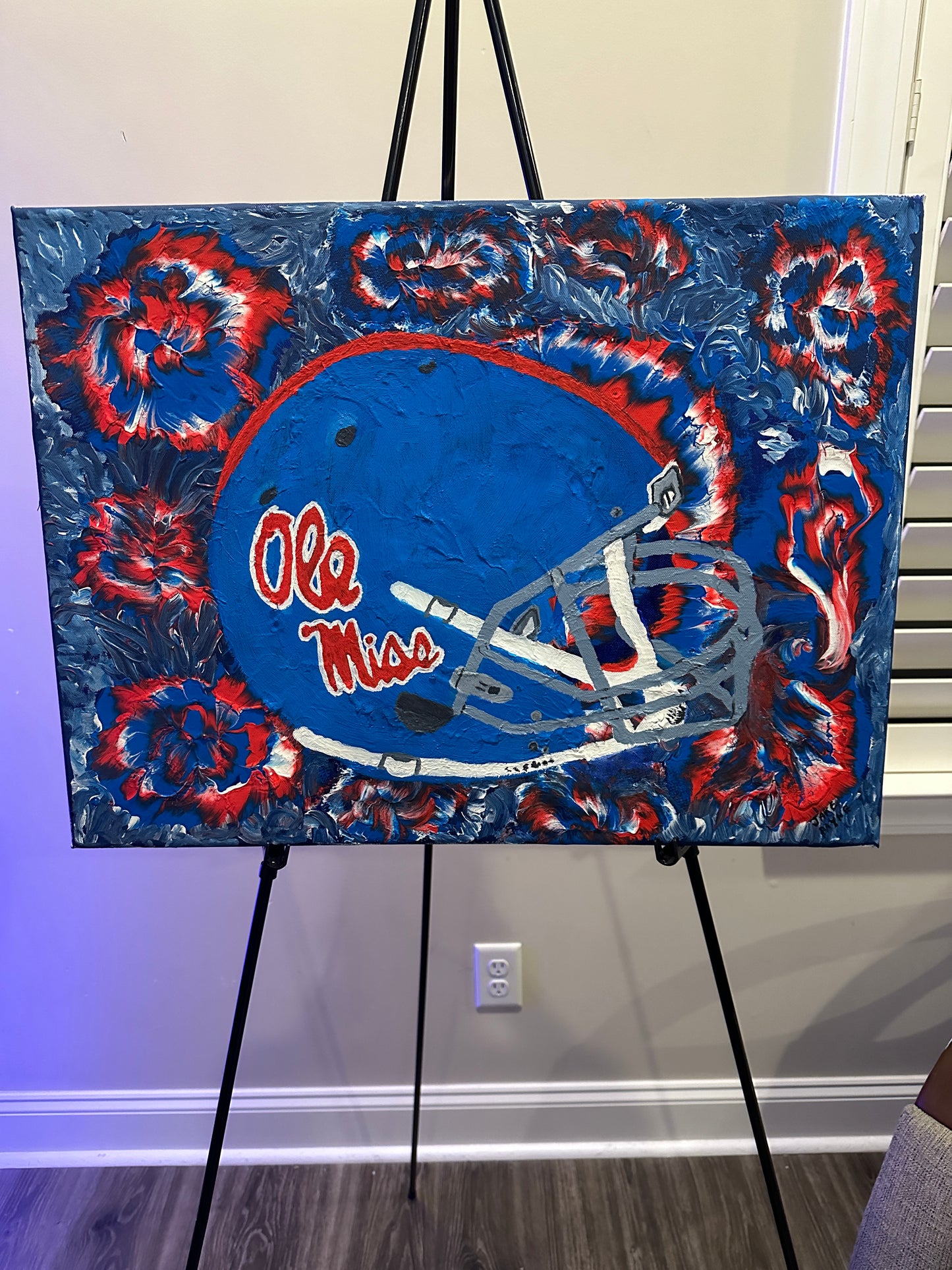 Ole Miss Football Helmet Painting